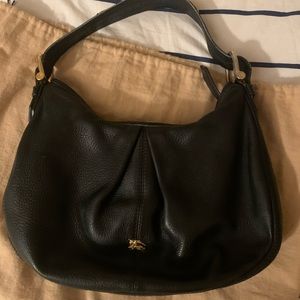 Black leather Burberry Malika hobo  purse